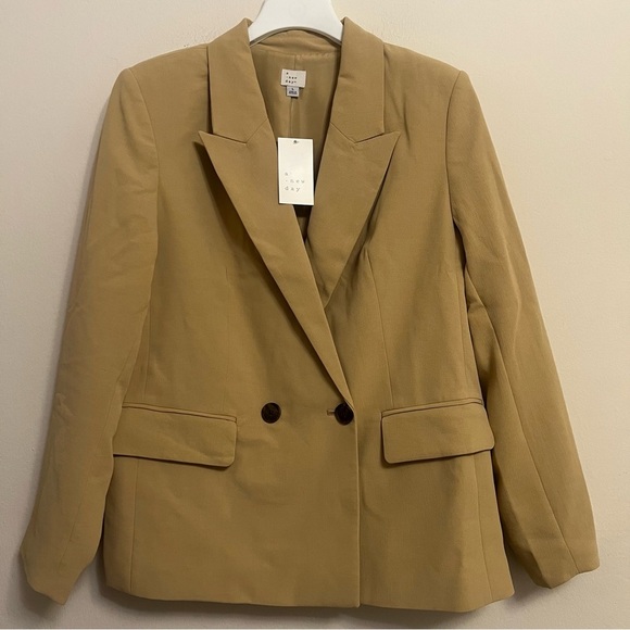 A New Day Tan Blazer Size Large - Picture 2 of 5